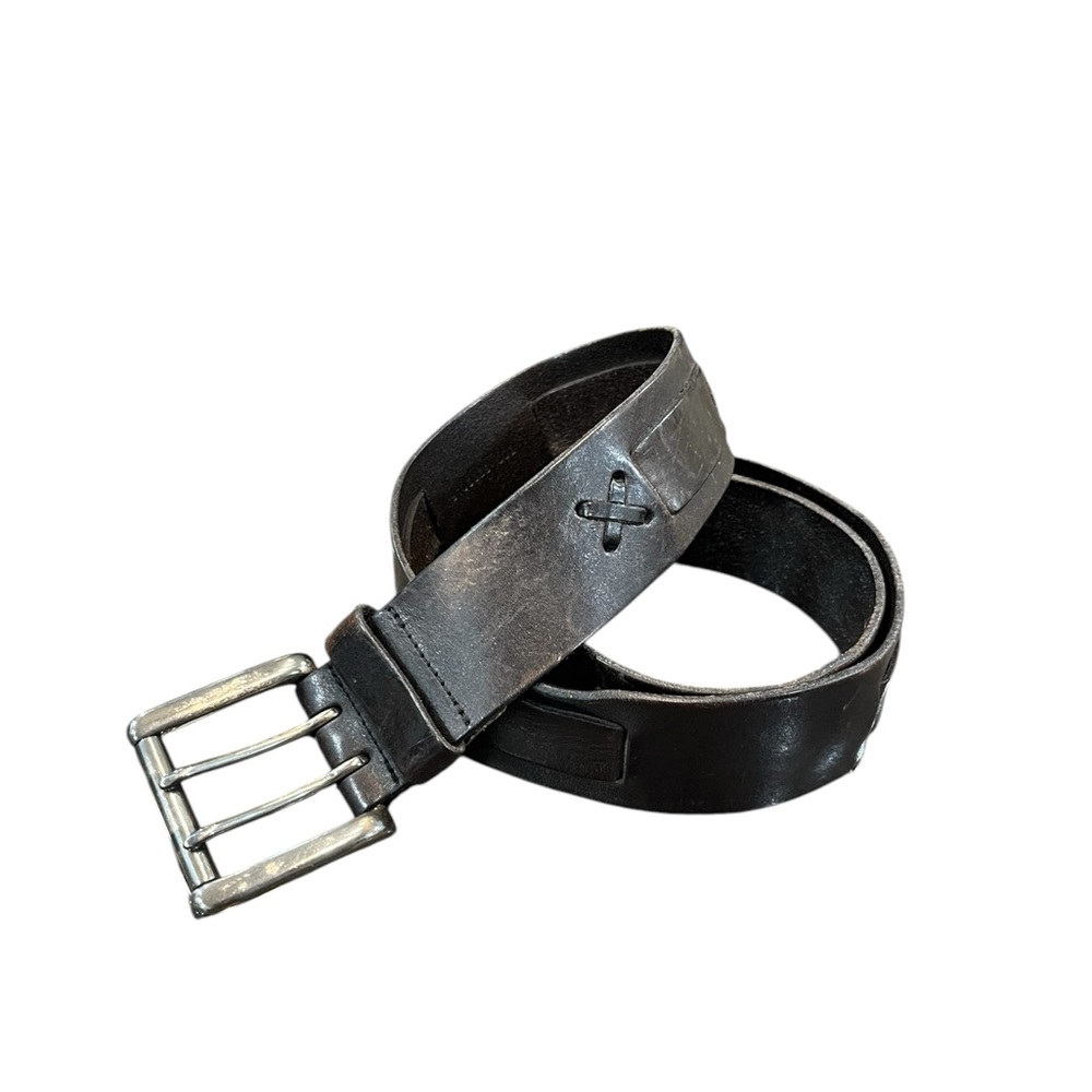 Ralph Lauren Double RL Black Leather Belt